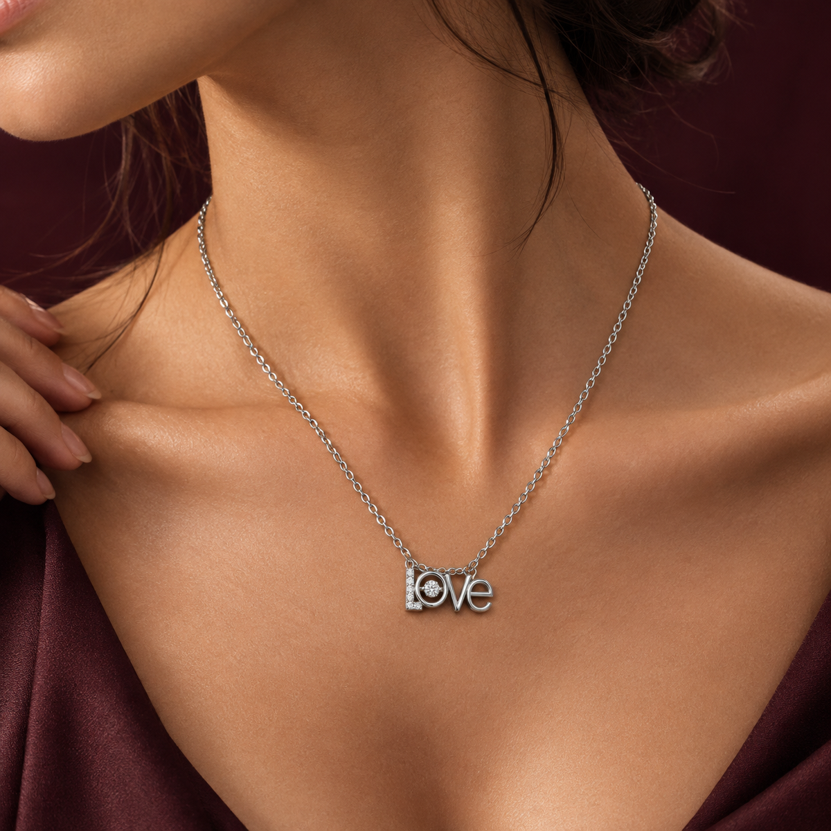 Love Script Pendant Necklace