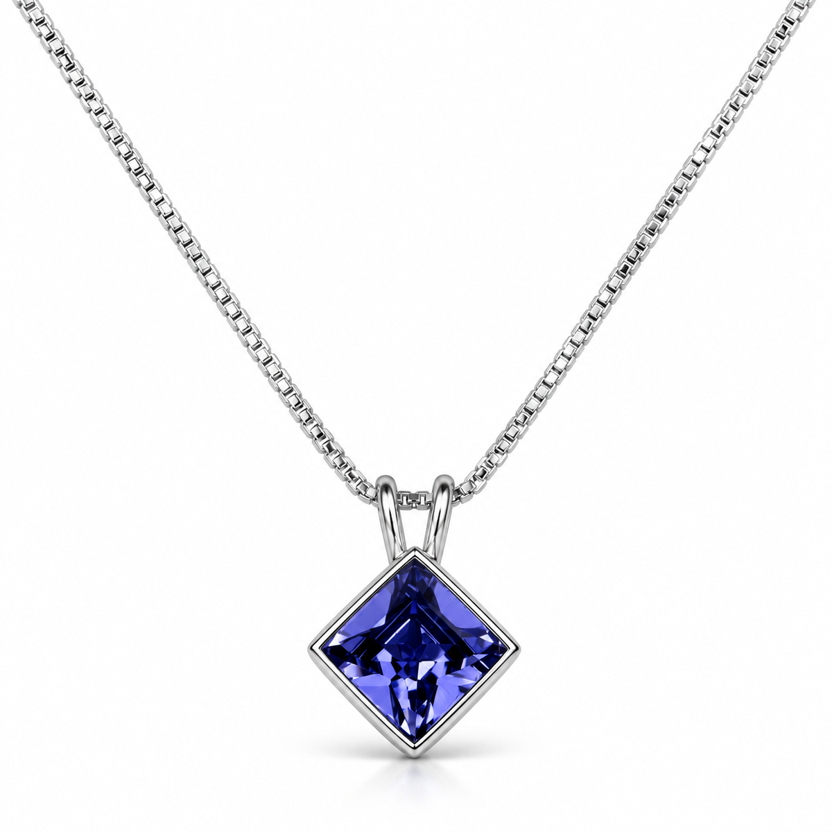Royal Purple Solitaire Pendant Necklace