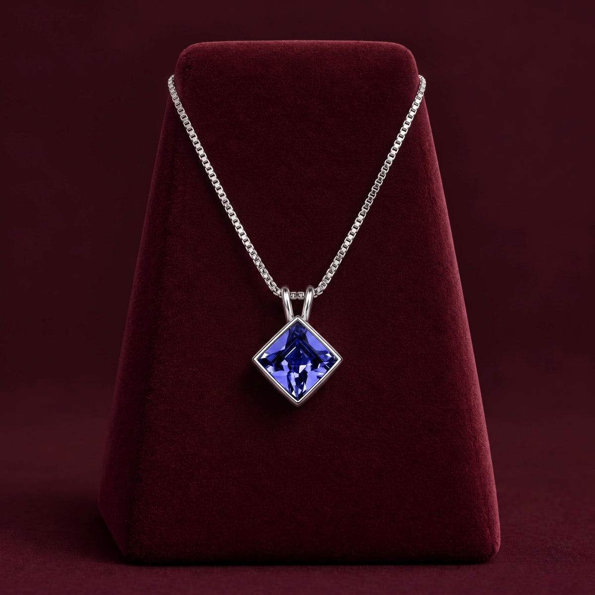 Royal Purple Solitaire Pendant Necklace