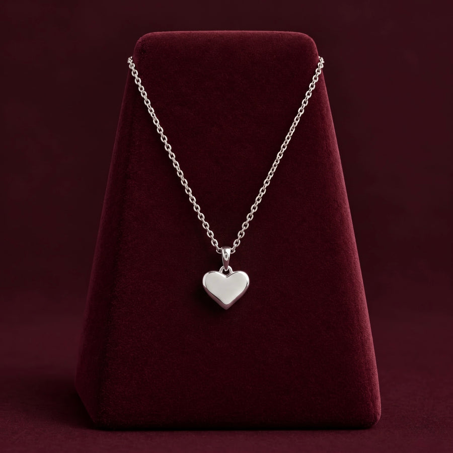 Classic Heart Silver Necklace