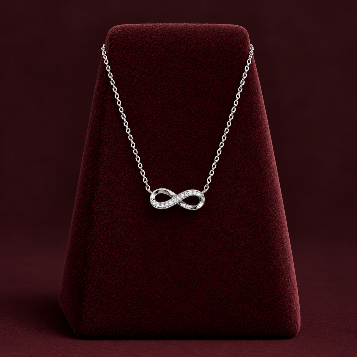 Infinity Sparkle Silver Necklace