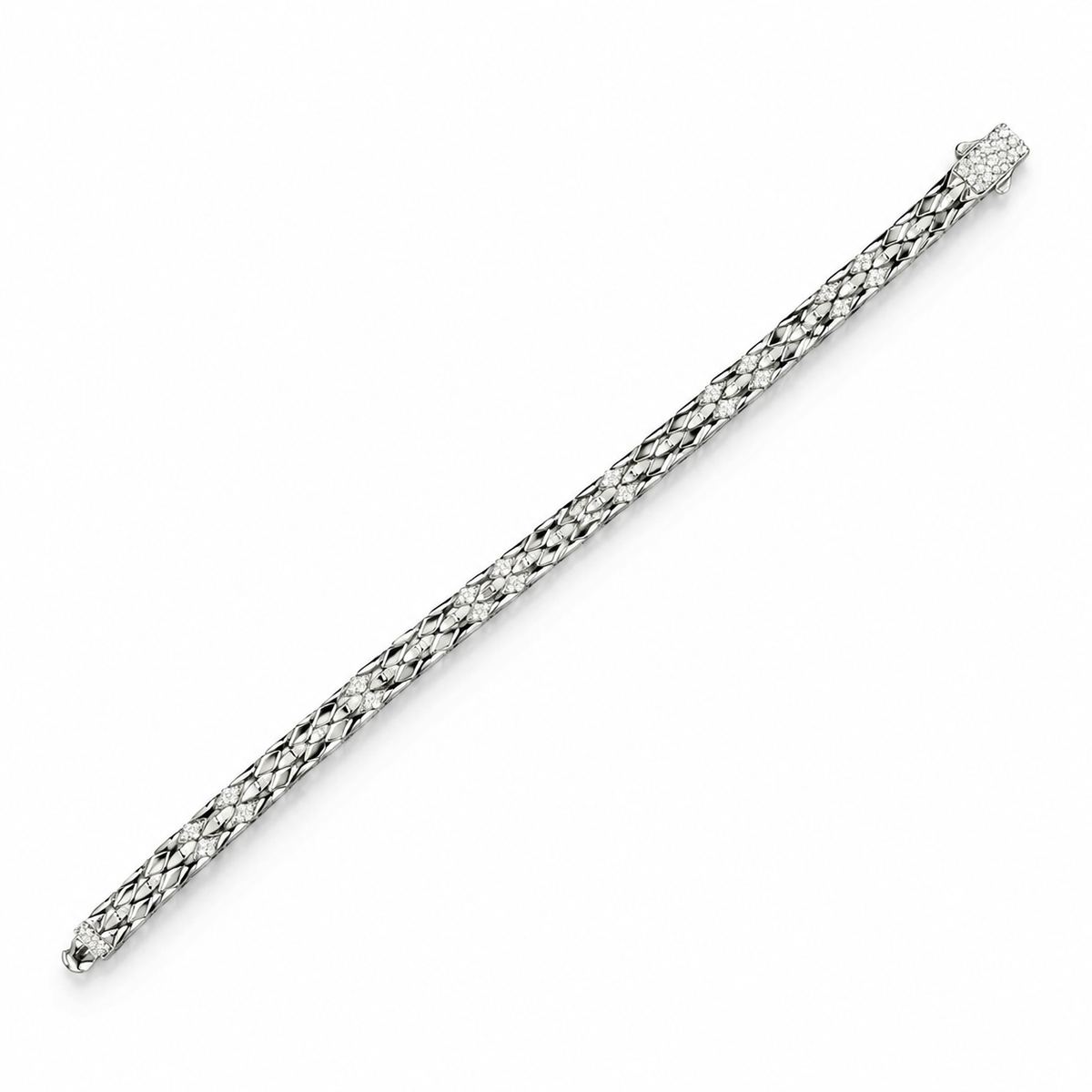 Elegant Silver Mesh Link Bracelet