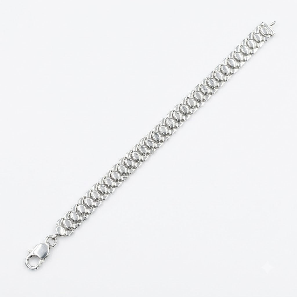 Classic Silver Oval Link Bracelet