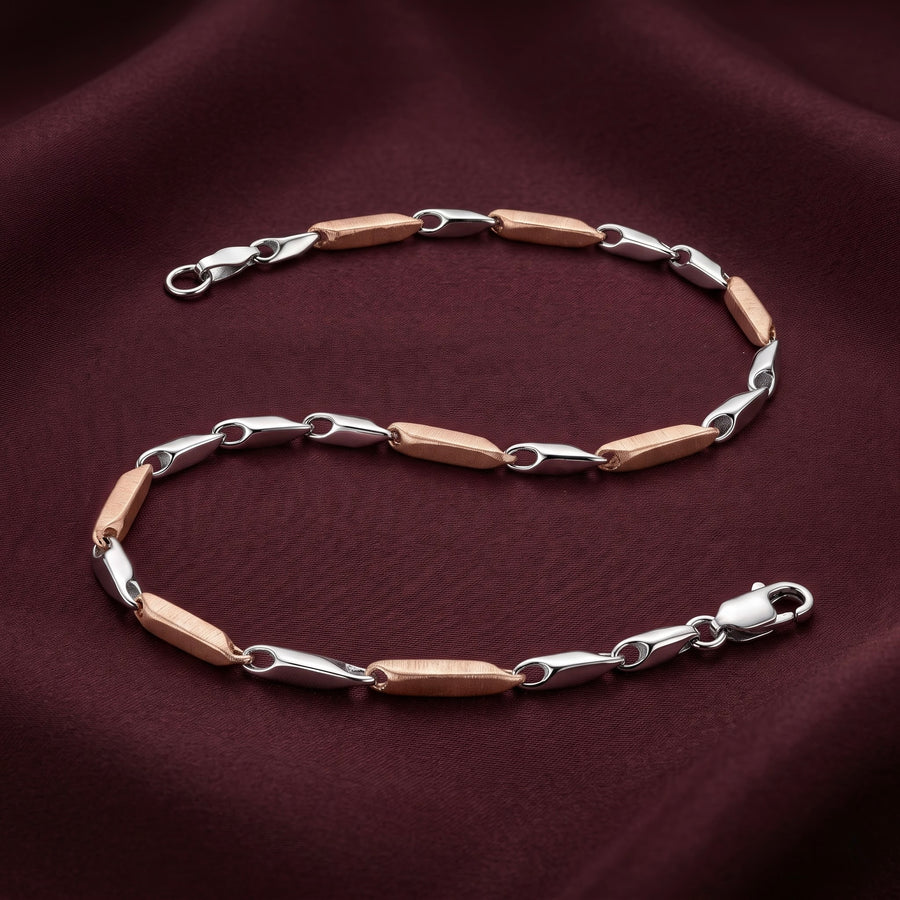 Two-Tone Rose Gold Link Bracelet