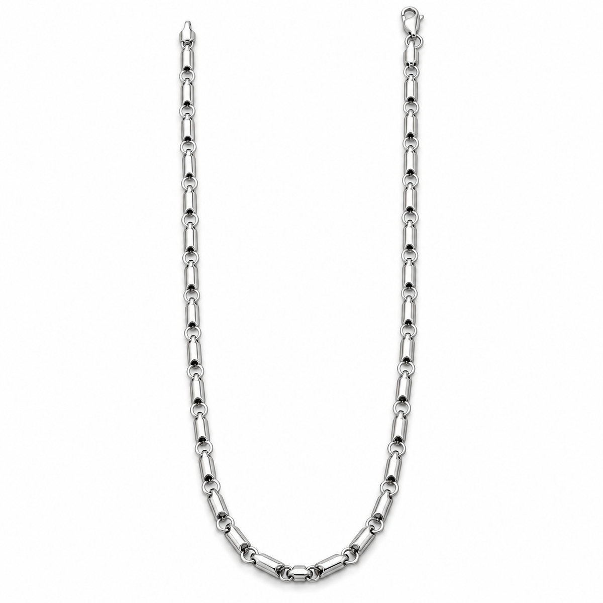 Classic Silver-Tone Link Chain for Men