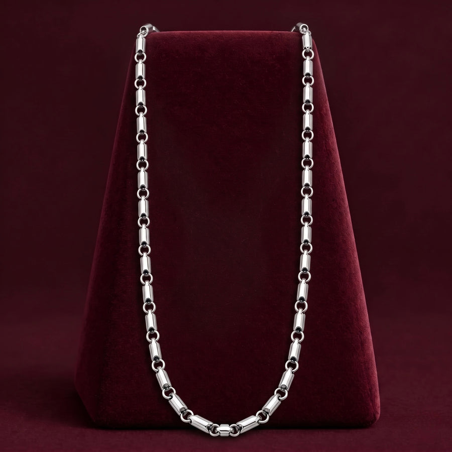 Classic Silver-Tone Link Chain for Men
