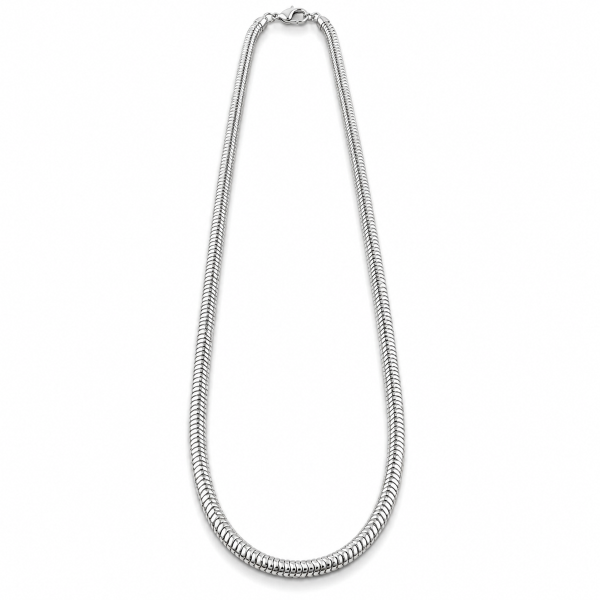 Classic Silver-Tone Snake Link Chain for Men ( Non Sterling ) HUID hallmark