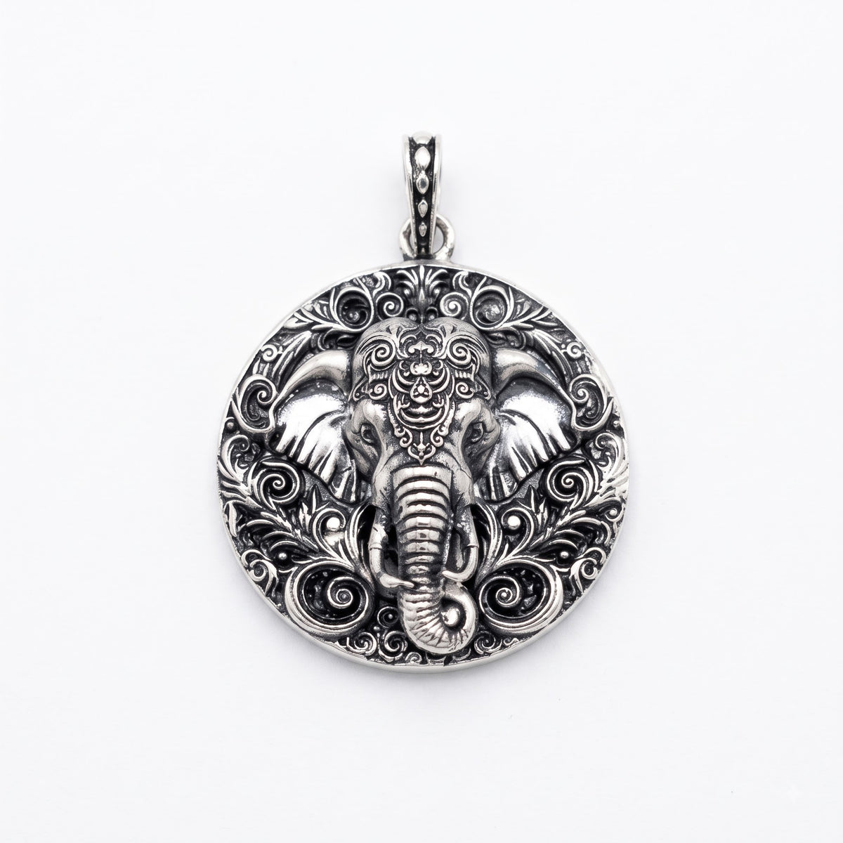 Lord Ganesha Heritage Silver Pendant