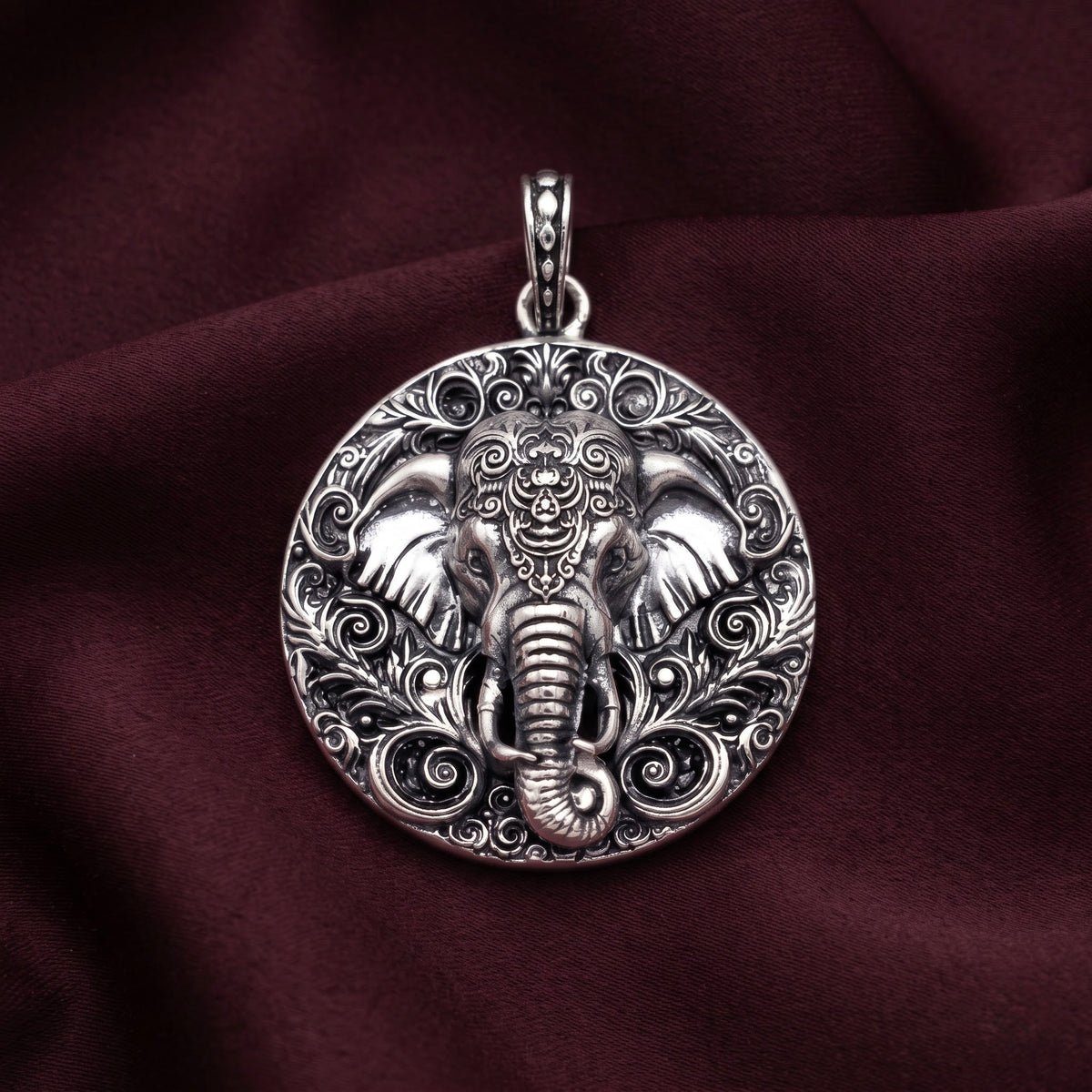 Lord Ganesha Heritage Silver Pendant