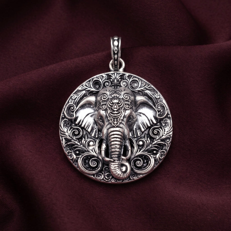 Lord Ganesha Heritage Silver Pendant