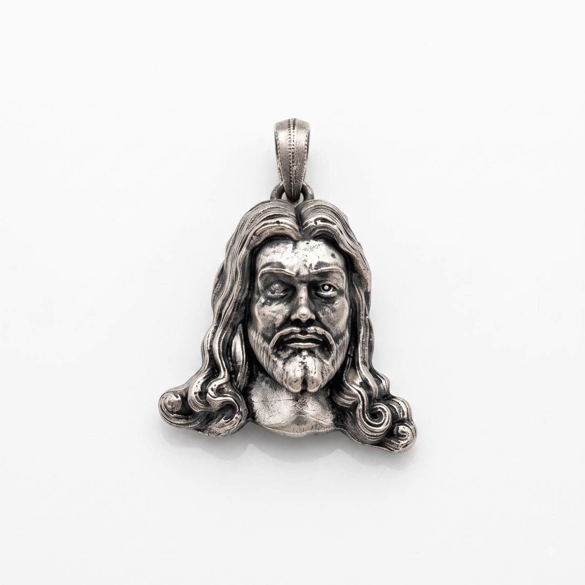 Jesus Face Heritage Silver Pendant