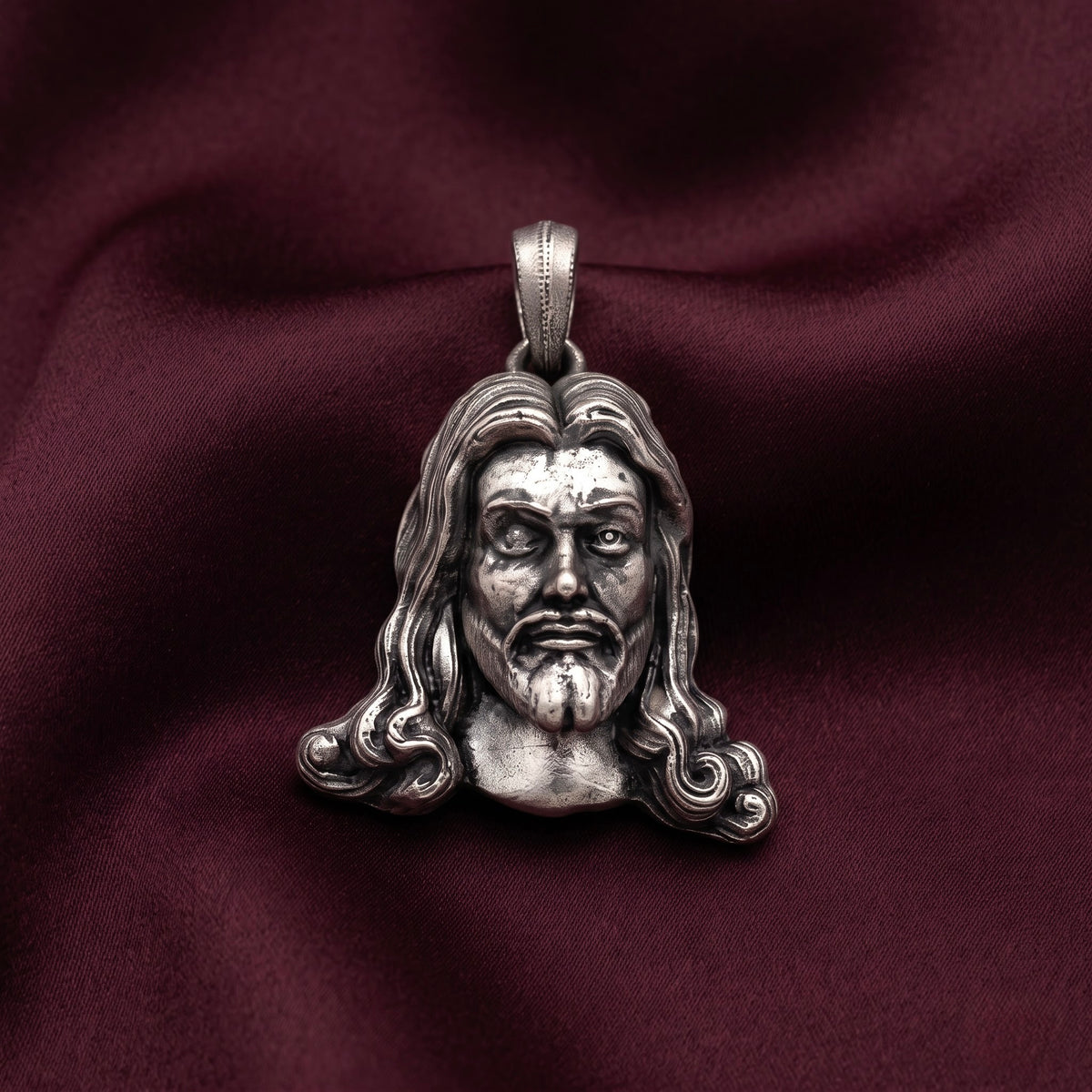 Jesus Face Heritage Silver Pendant