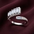 Baguette Crystal Crown Cuff Ring