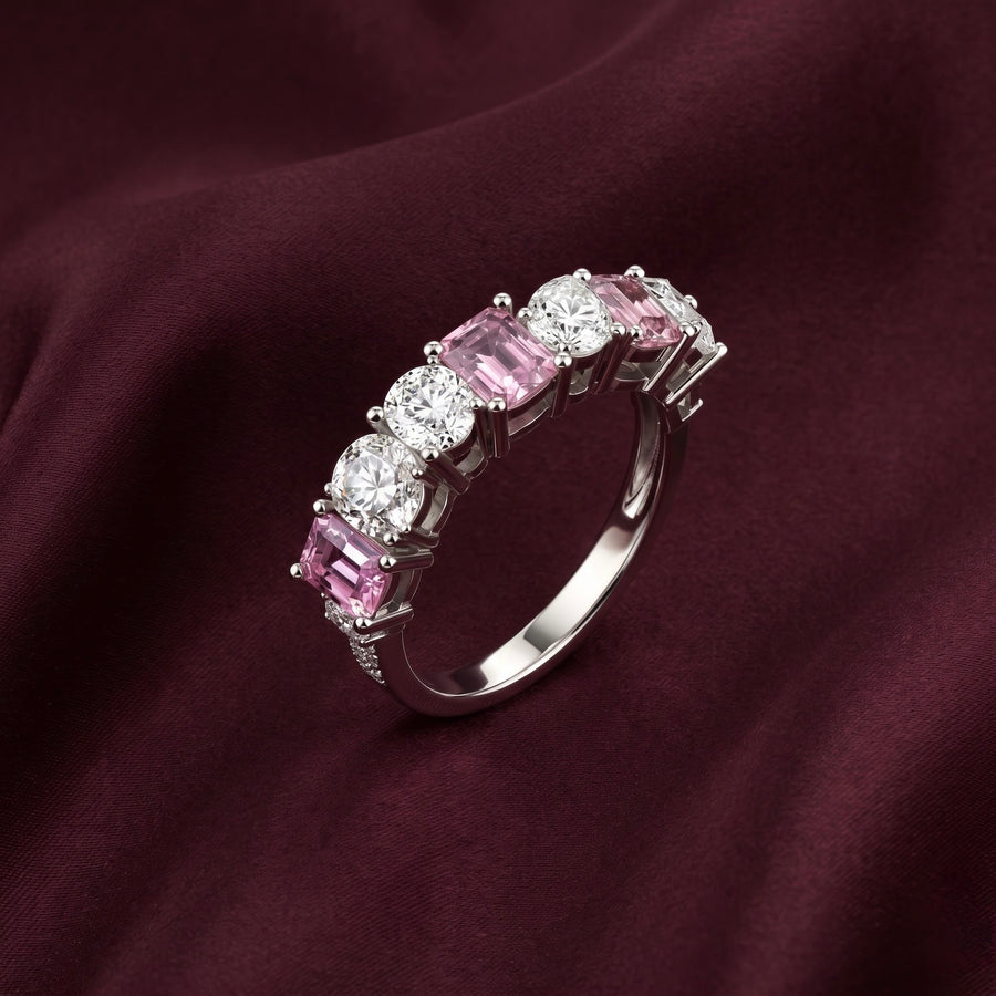 Pink & Diamond Eternity Ring