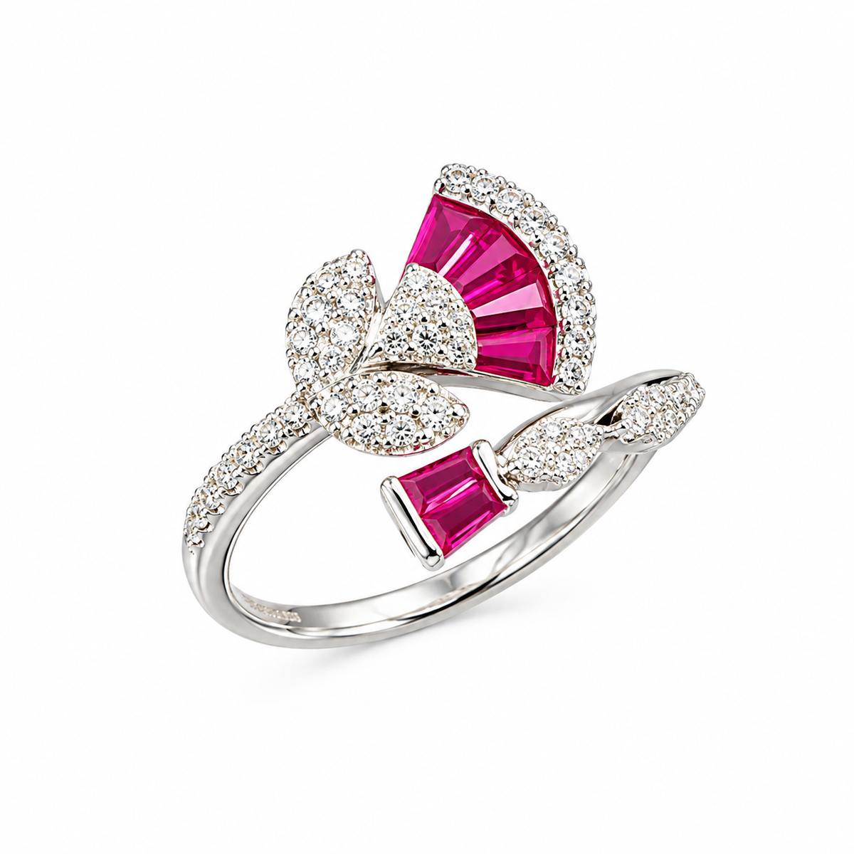 Pink Floral Vine Ring