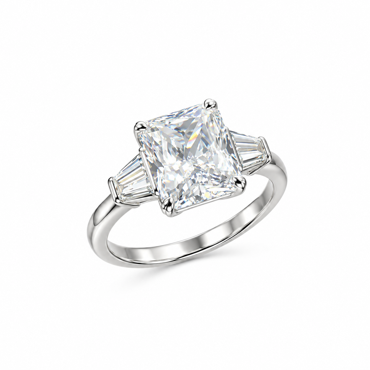 Classic Cushion Solitaire Silver Ring
