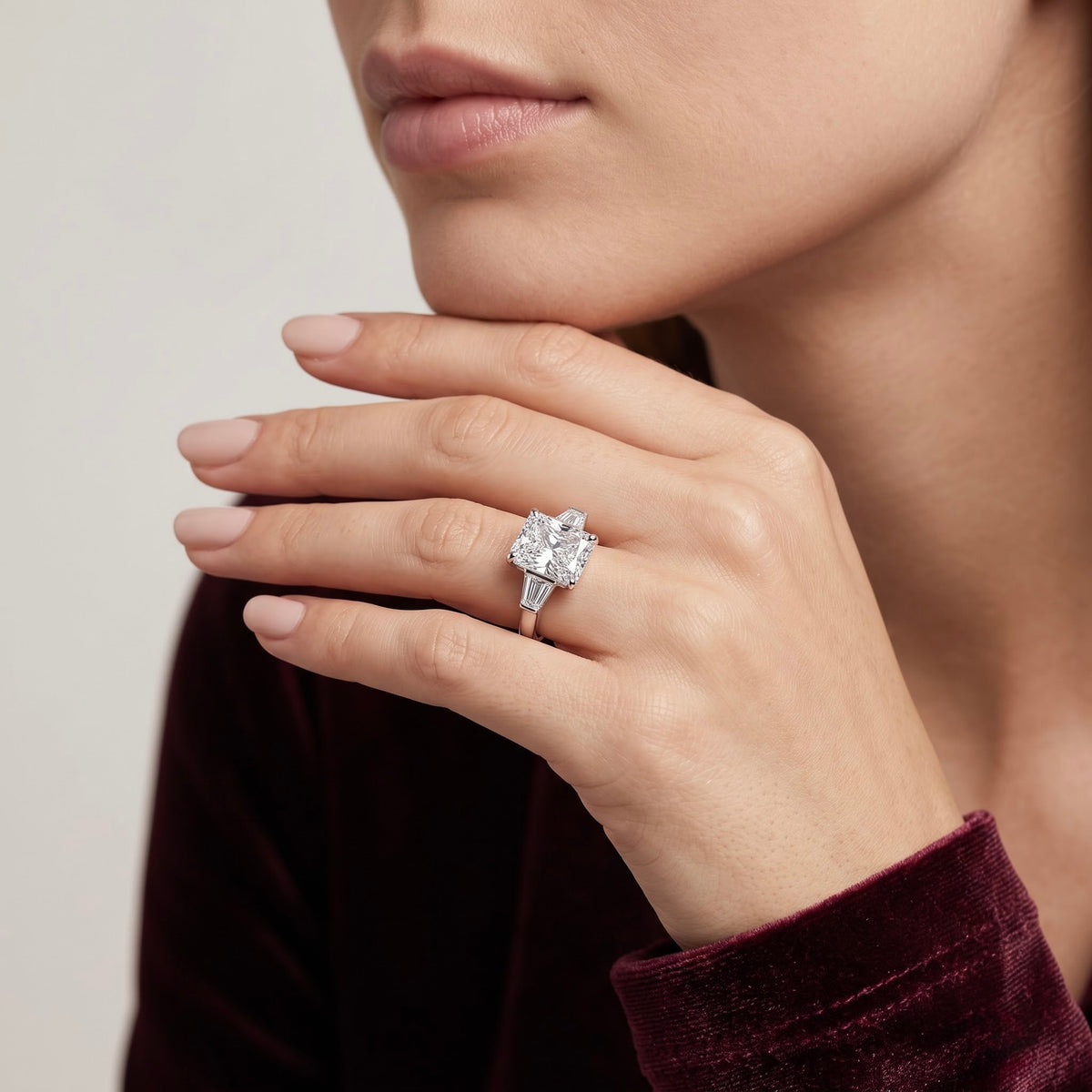 Classic Cushion Solitaire Silver Ring