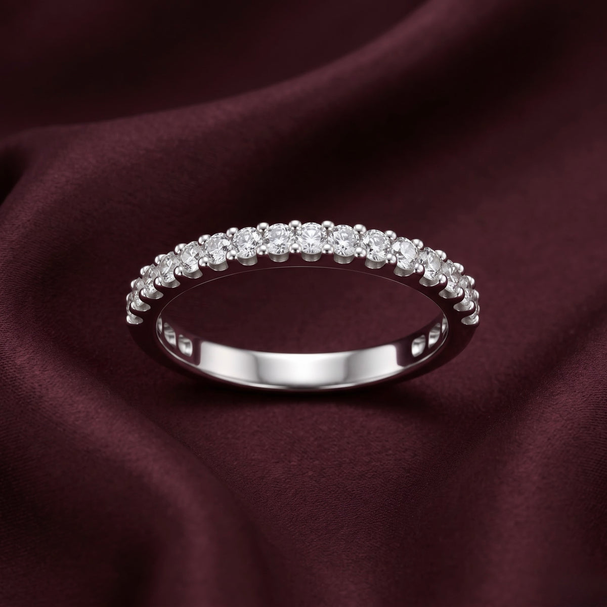 Classic Pavé Silver Band