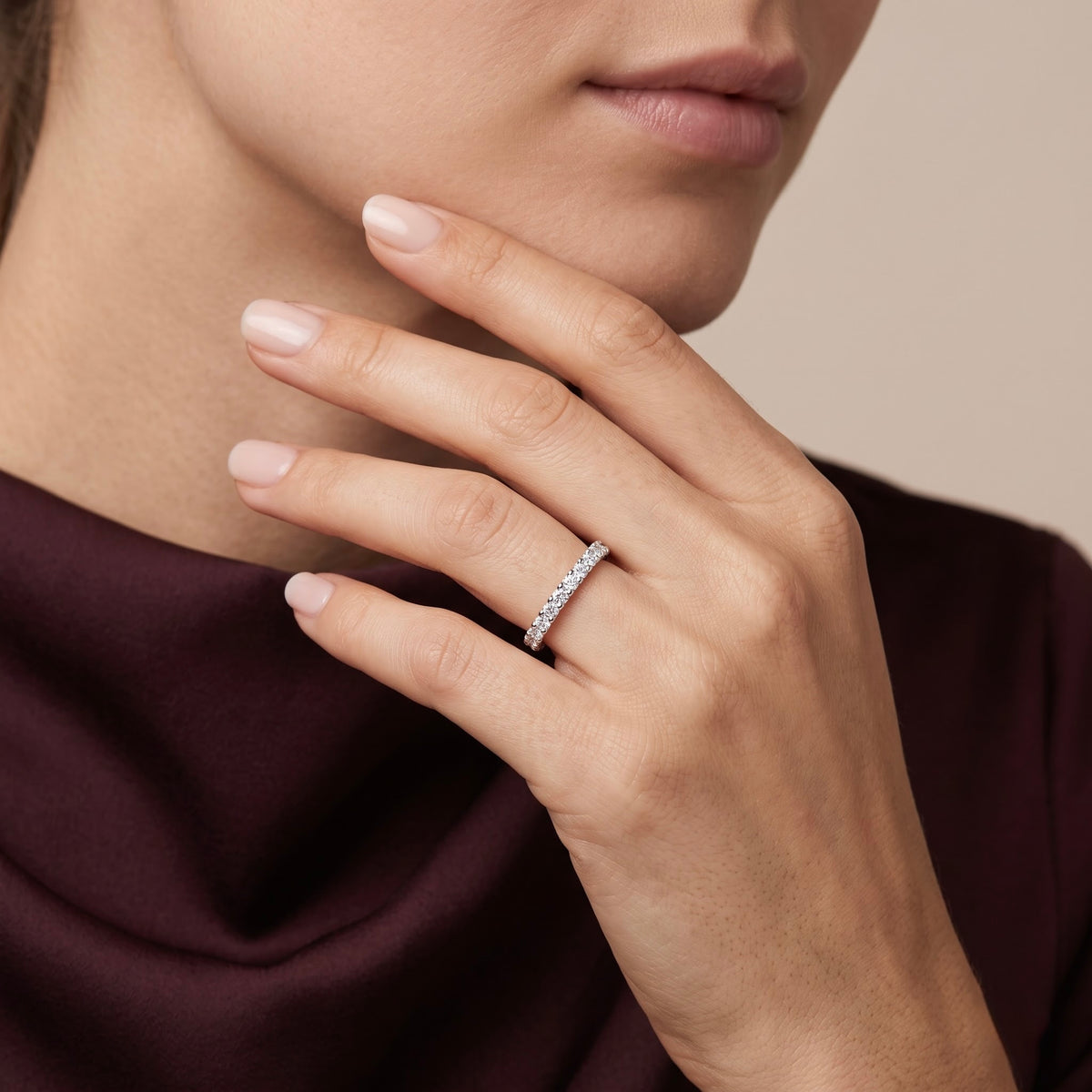 Classic Pavé Silver Band