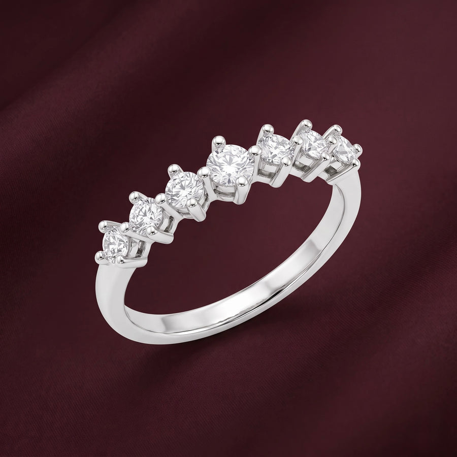 Classic Seven-Stone Silver Ring
