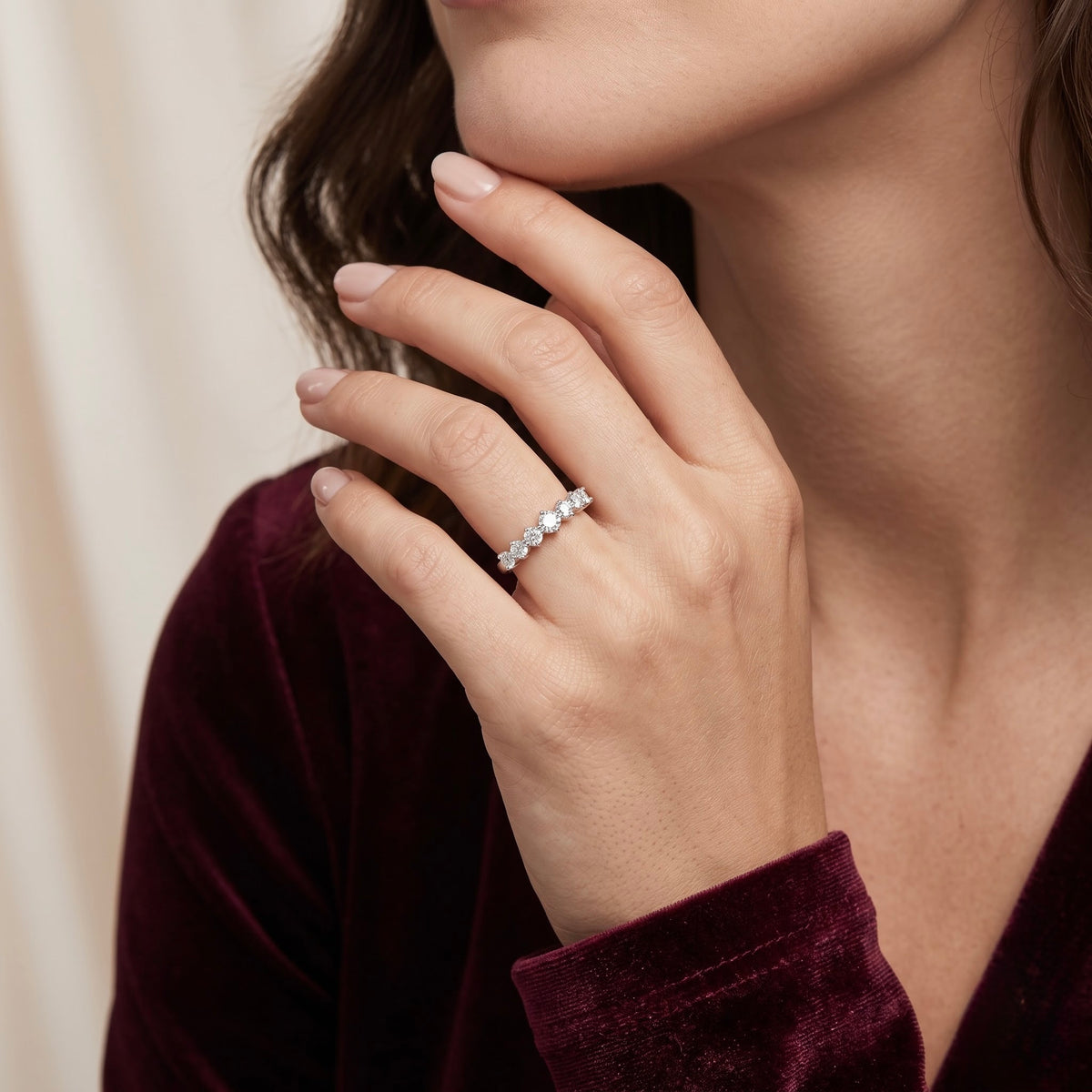Classic Seven-Stone Silver Ring