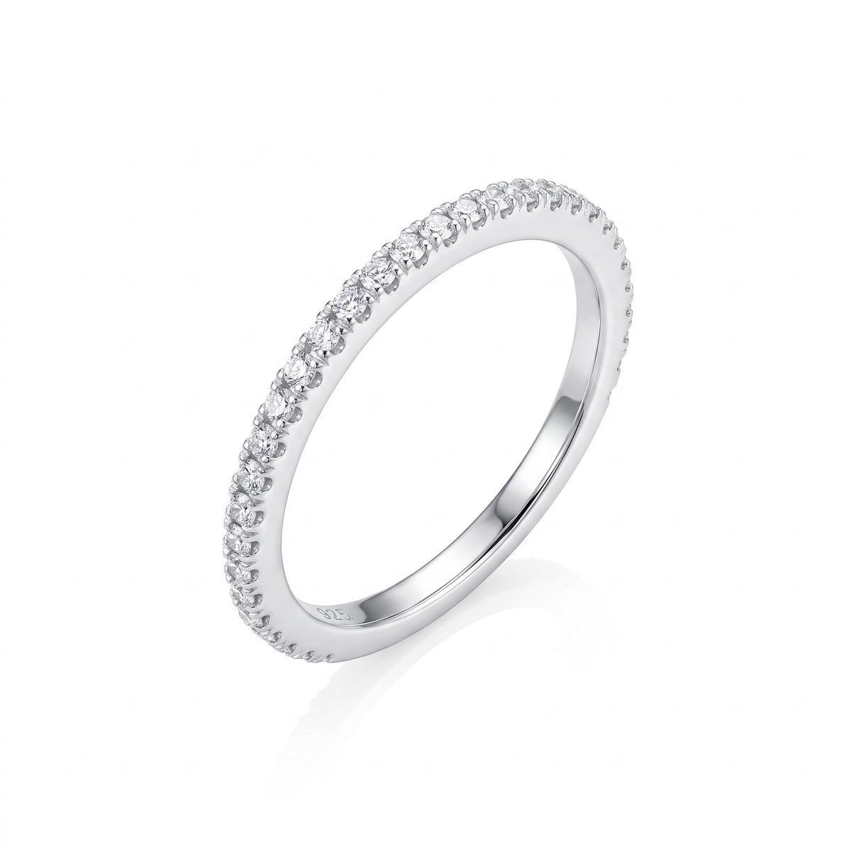 Eternity Pavé Silver Ring