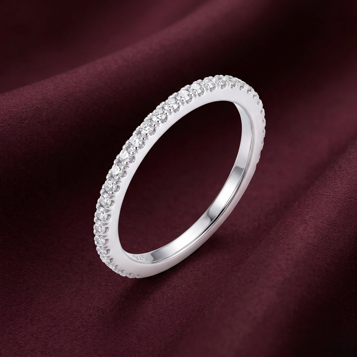 Eternity Pavé Silver Ring