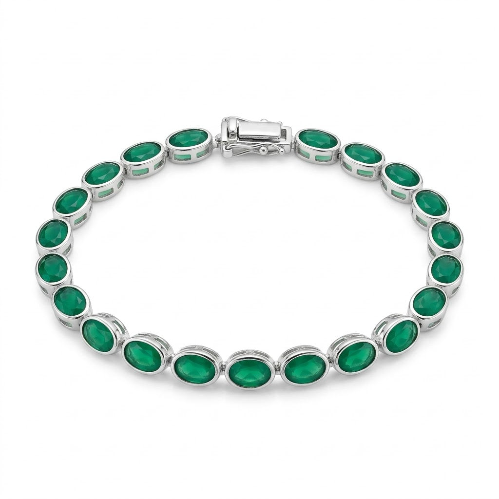 Emerald Green Stone Bracelet