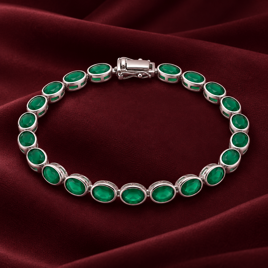 Emerald Green Stone Bracelet