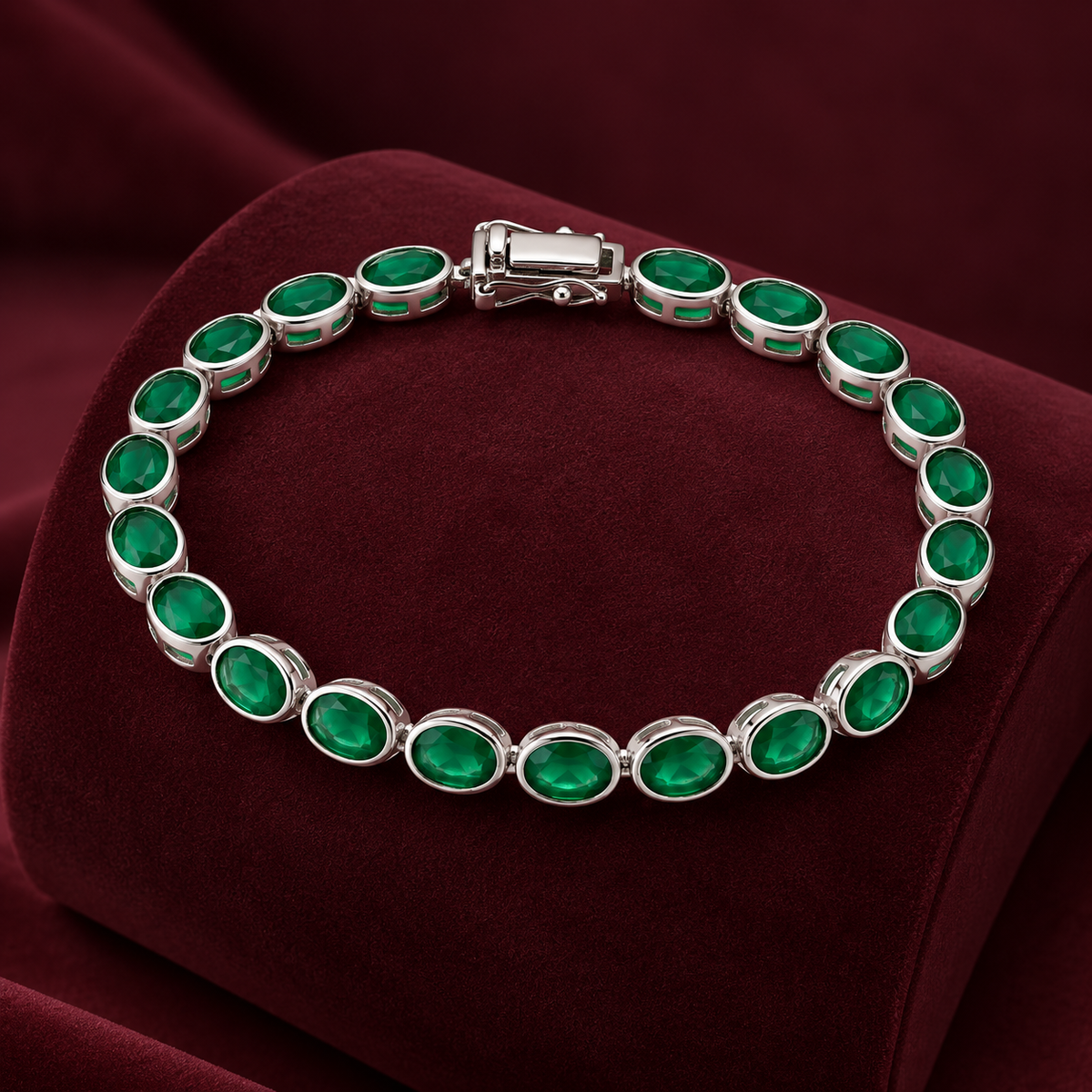 Emerald Green Stone Bracelet