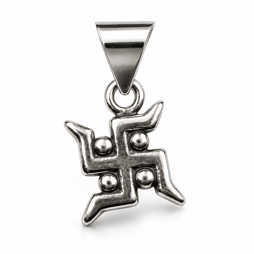925 Silver Swastik Pendant