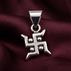 925 Silver Swastik Pendant