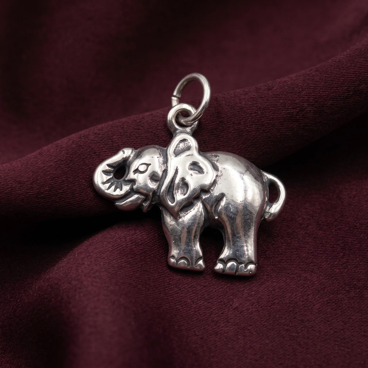Antique Silver Elephant Pendant