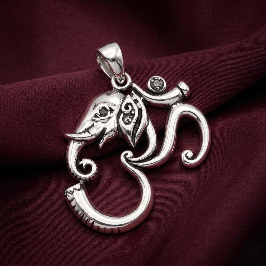 Antique Silver Ganesha Pendant
