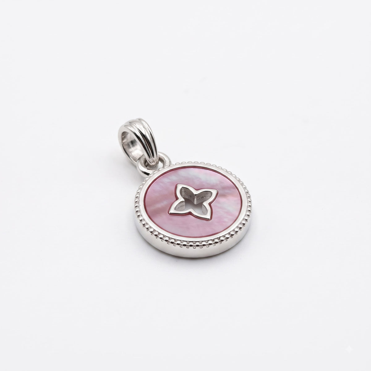 Pink Mother of Pearl Butterfly Pendant