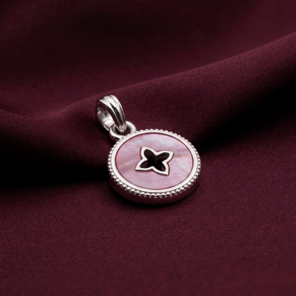 Pink Mother of Pearl Butterfly Pendant