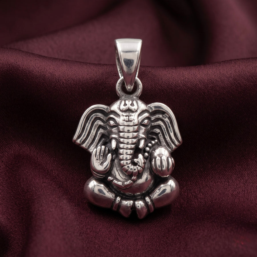 Antique Silver Ganesha Pendant