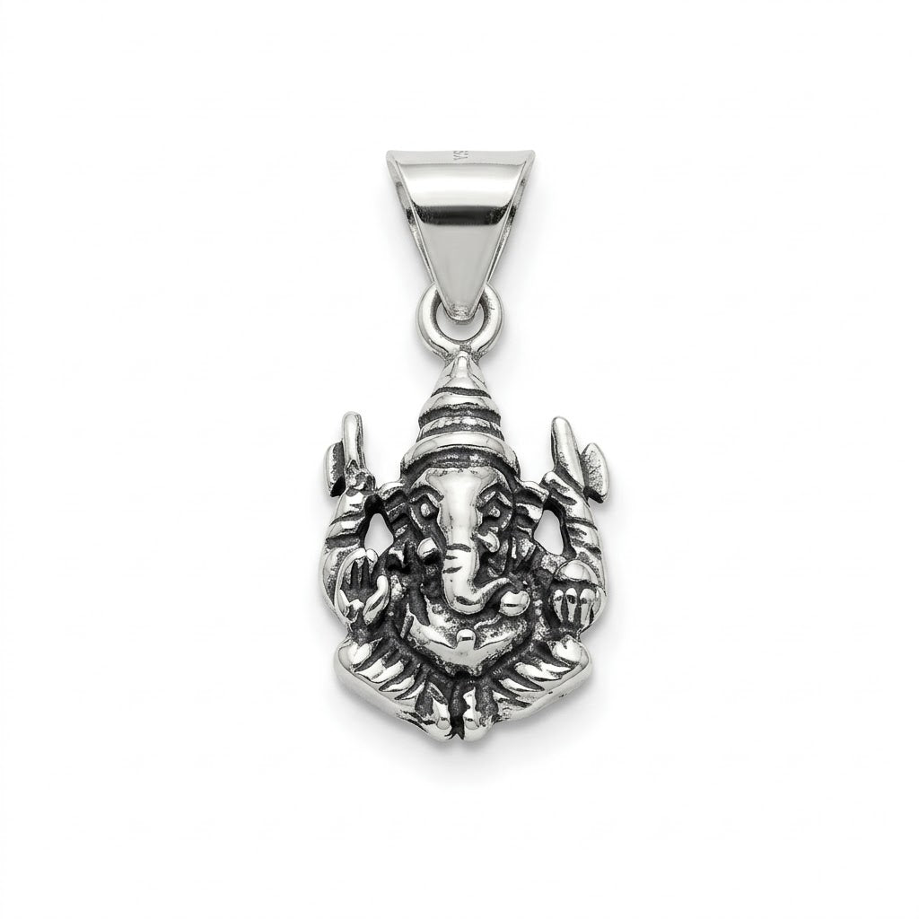 Antique Silver Ganesha Pendant