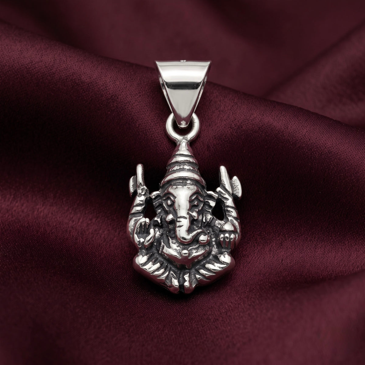 Antique Silver Ganesha Pendant