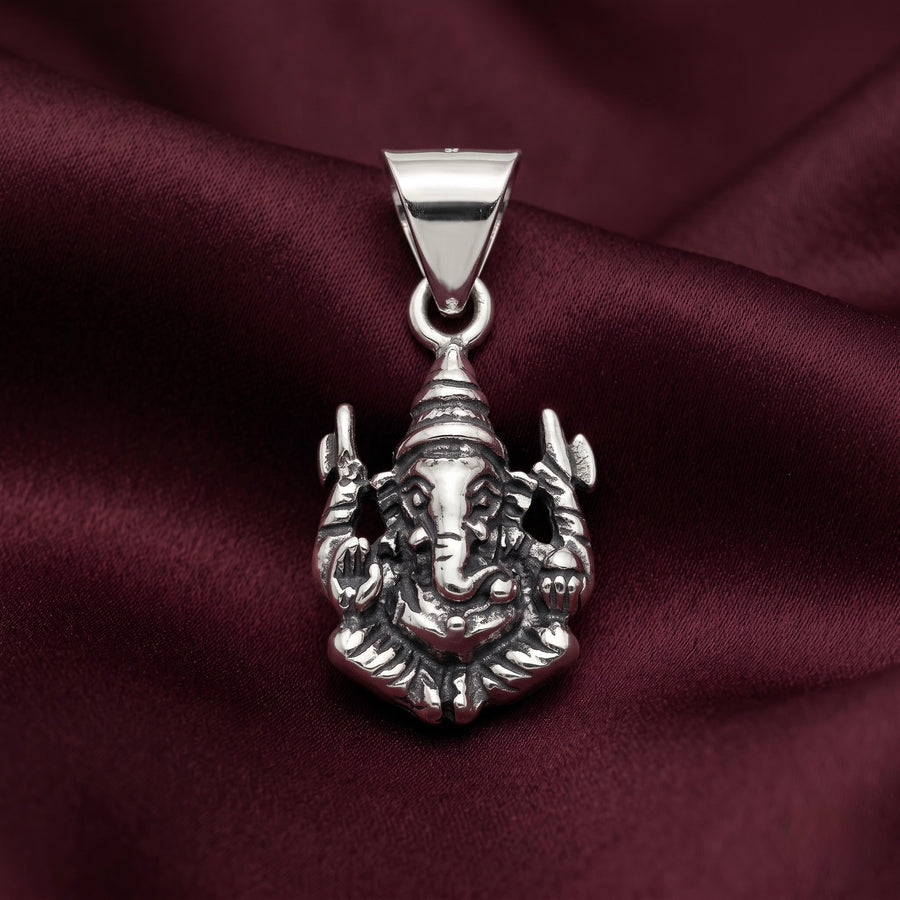 Antique Silver Ganesha Pendant