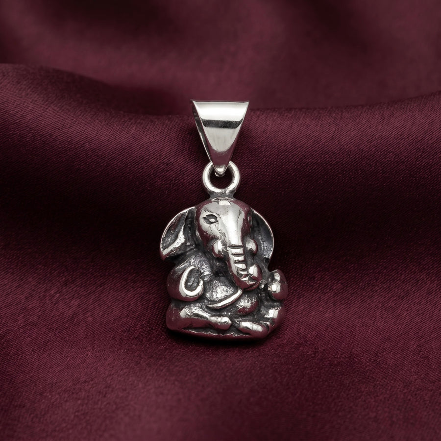 Antique Silver Ganesha Pendant