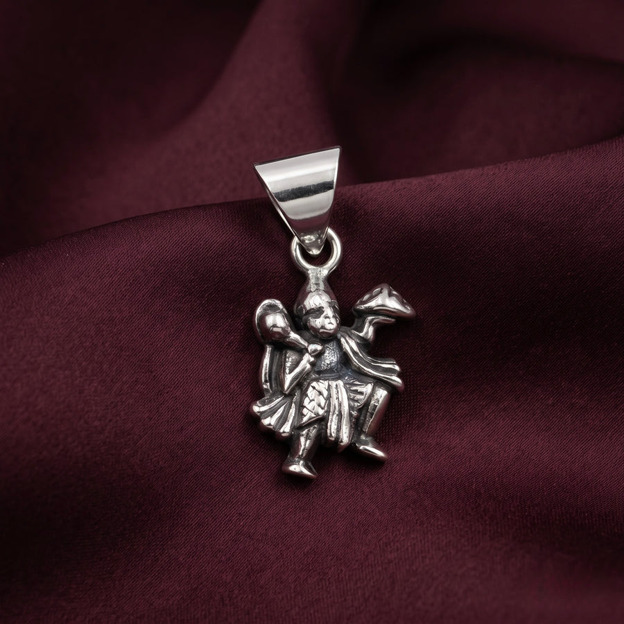 Antique Silver Hanuman Pendant