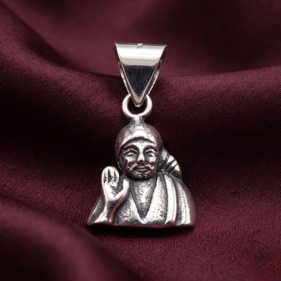 Antique Silver Sai Baba Pendant