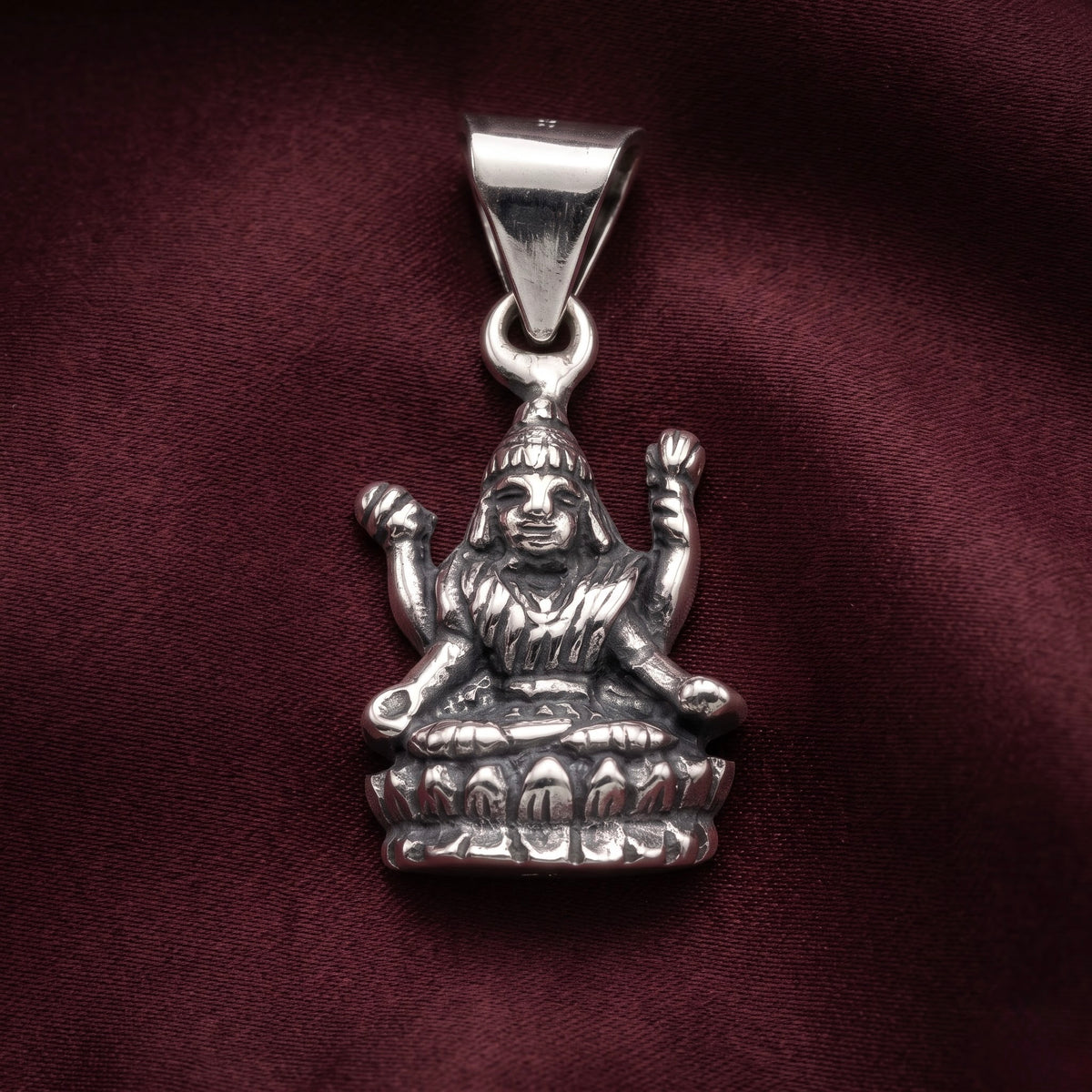 Antique Silver Laxmi Maa Pendant